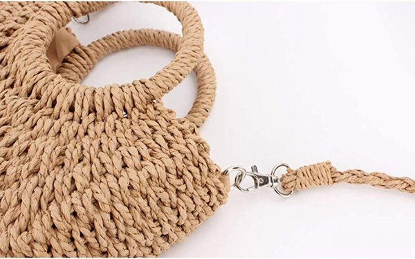 Mini Semi-circle Rattan Straw Bag