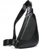 Genuine Leather Sling Bag Triangle Crossbody Bags Front Chest Day Pack One Shoulder Strap Backpack