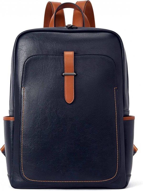 Vegan Leather Laptop Backpack for Women 15.6 inch Computer Backpack