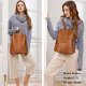 Women Soft Leather Backpack Antitheft Rucksack Ladies Shoulder Bag
